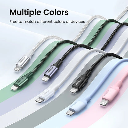 UGREEN MFi 20W USB-C Lightning-kaapeli – PD Pikalataus iPhone 14/13/12 Pro Max & iPad – 1M