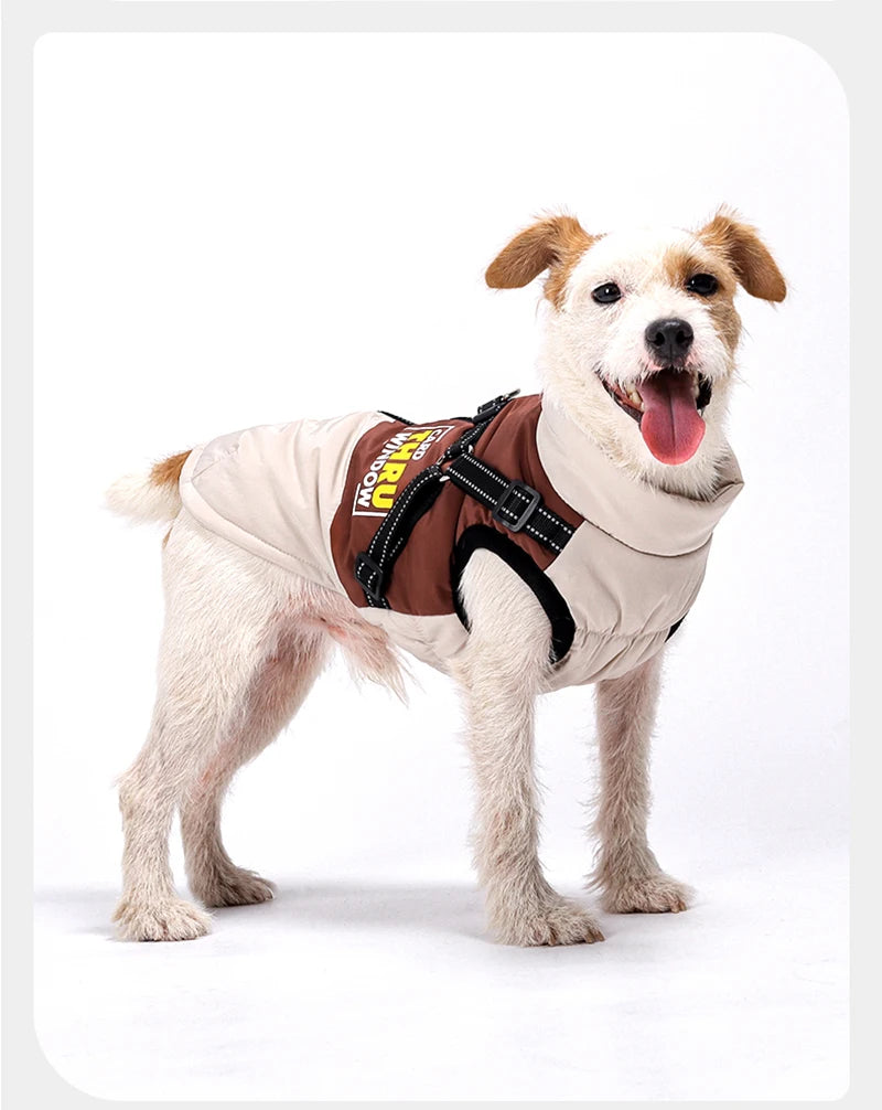 Warm dog winter coat for large dogs