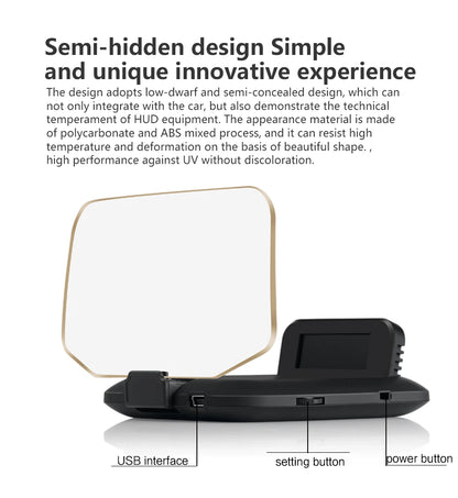 C1 HUD Head-Up Display - OBD2 GPS Navigointi Tuulilasiprojektori Autoon