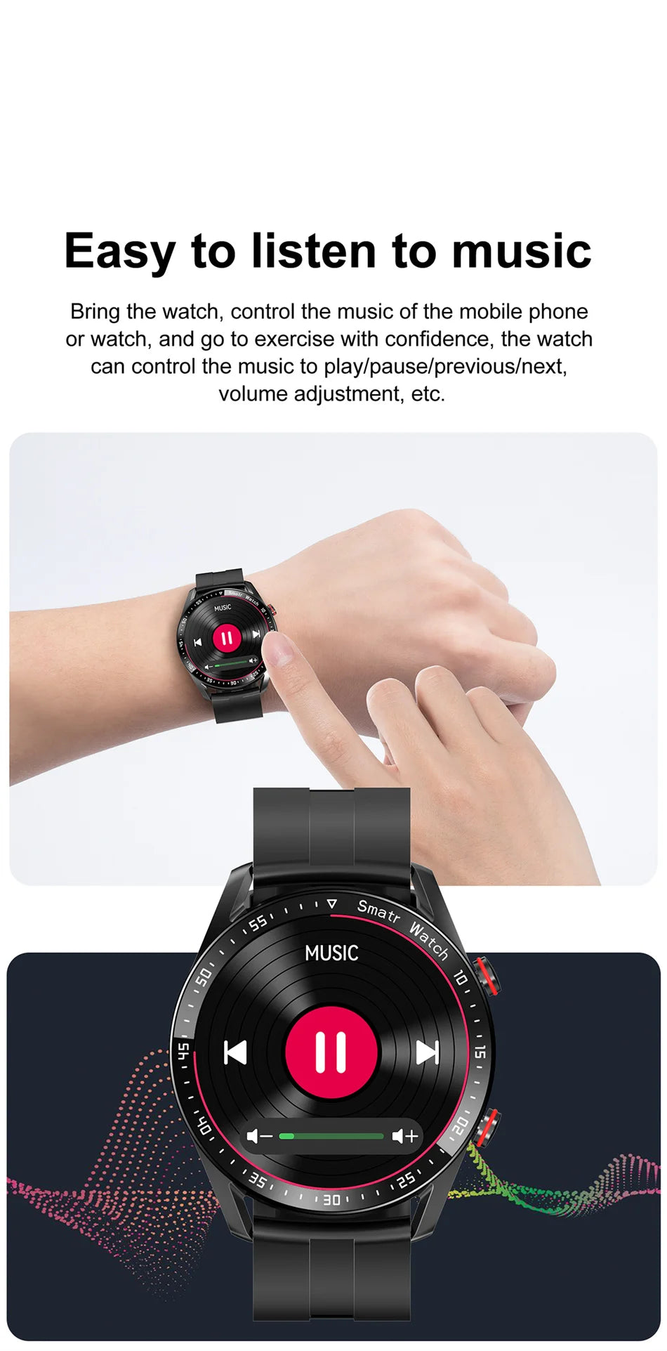 Premium Smartwatch, Bluetooth calls, versatile health tracking, fitness tracking, business design