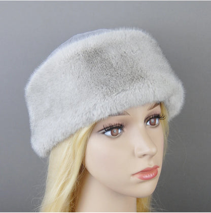 Women's luxury mink fur hat, available in different variations