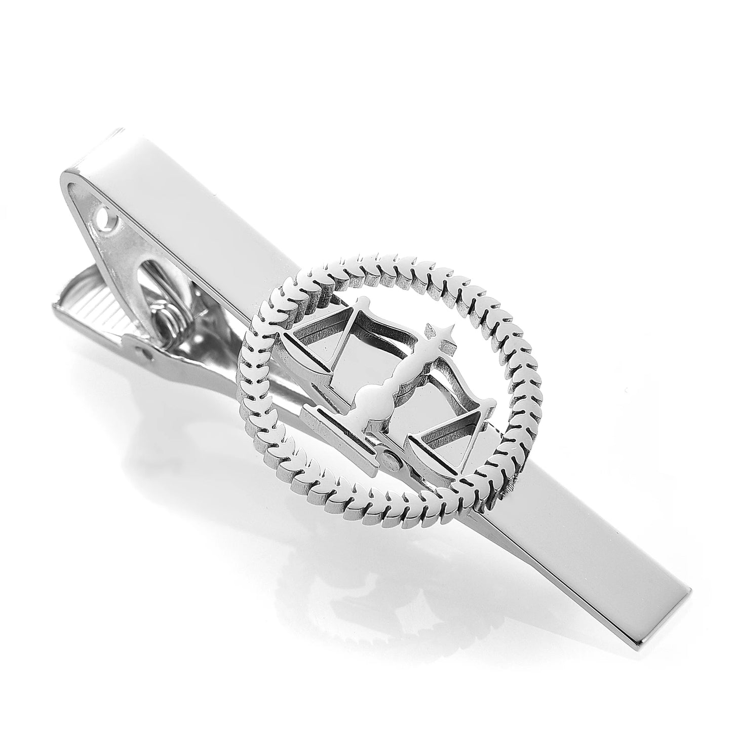 Men's Lawyer Tie Clip, Scales of Justice