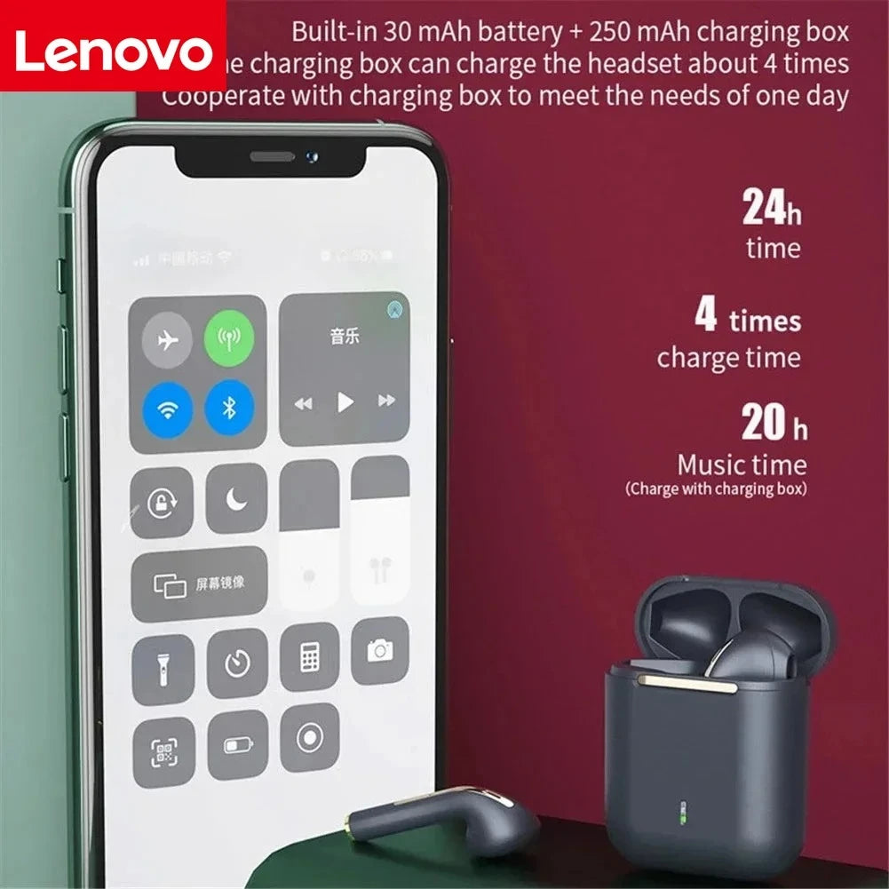 Lenovo J18 TWS Bluetooth-nappikuulokkeet – HiFi Stereo, Vedenkestävät ja Kosketusohjaus