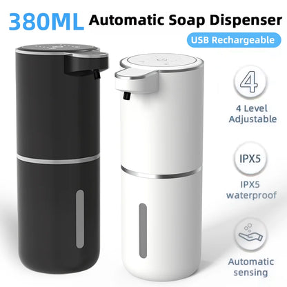 380ML Touchless IPX5 Waterproof 4-Gears Adjustable Foam/Gels Automatic Sense Soap Dispenser Electric Hand Dish Washing Machine