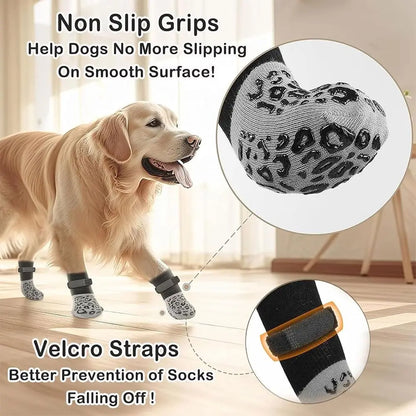 Dog anti-slip socks 4pcs for indoor use