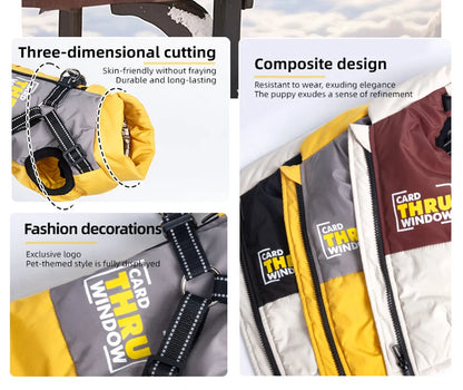 Warm dog winter coat for large dogs