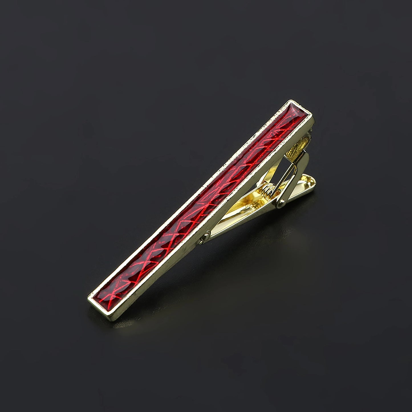 Men's tie clip, enamel painting