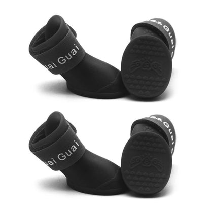 Waterproof dog boots 4pcs, with adjustable strap and non-slip sole