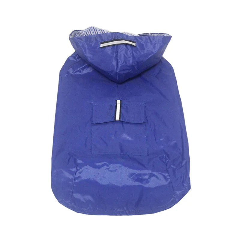 Dog raincoat, waterproof hoodie with reflective stripes, all sizes available