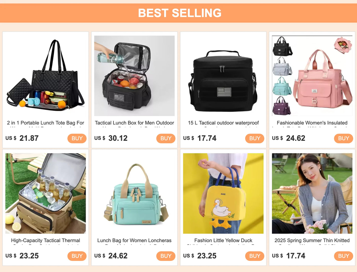 2-in-1 Insulated Lunch Bag for Women, Available in Various Colors