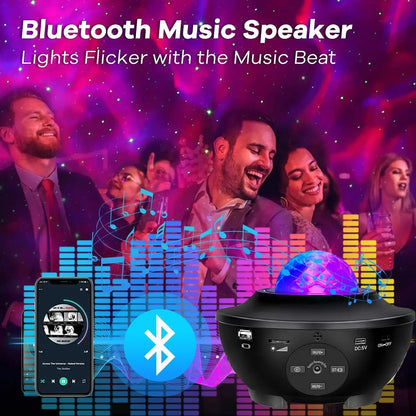 Tähtiprojektori Galaxy - LED-yövalo Tähtitaivas Lastenhuoneeseen & Olohuoneeseen