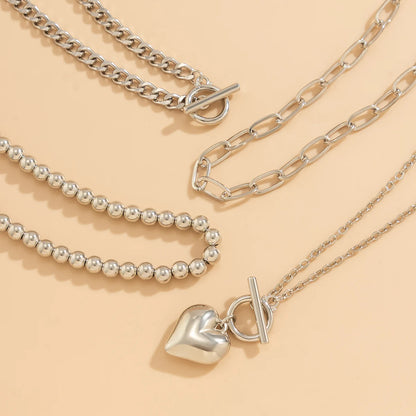 Heart pendant necklace set for women, full package
