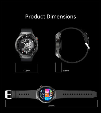 GT5 Pro GPS Smartwatch with AMOLED display, NFC payment function, health tracking