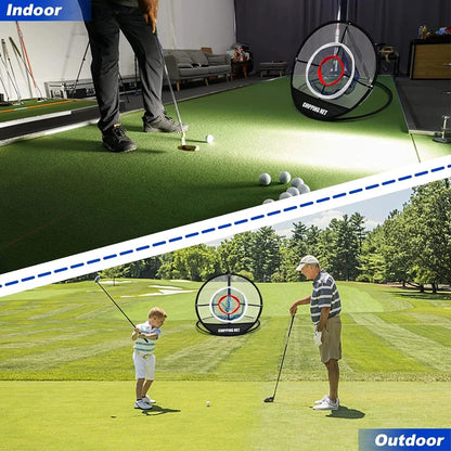 Golf chipping practice net with mat, great for precision practice