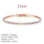 Tennis bracelet with zirconia stones, multi-colored sparkling design