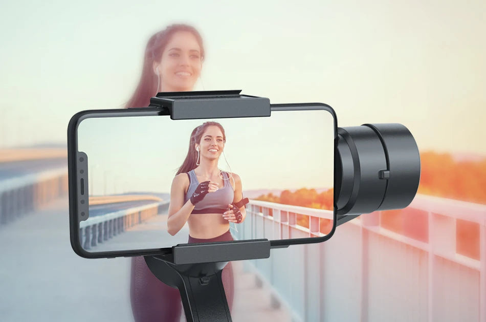 F8 3-akselinen Gimbal-puhelinpidike - Tärinänvaimennus Videokuvaukseen iPhone & Android