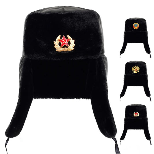 Men's Russian ushanka bomber hat