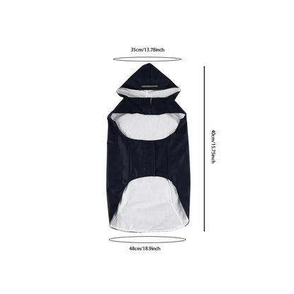 Dog raincoat, waterproof hoodie with reflective stripes, all sizes available