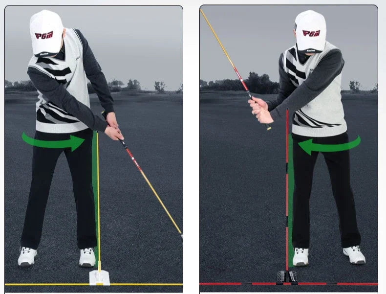 PGM golf swing training tool, for angle adjustment and posture correction