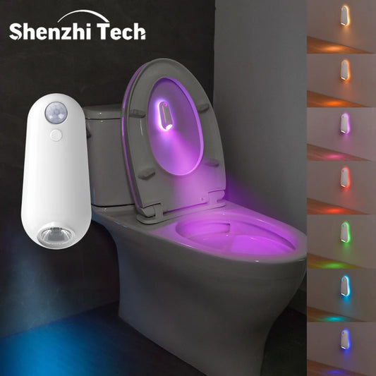 Toilet seat light with motion sensor, USB rechargeable