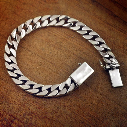 Miami Cuban Chain bracelet for men, high quality silver plating