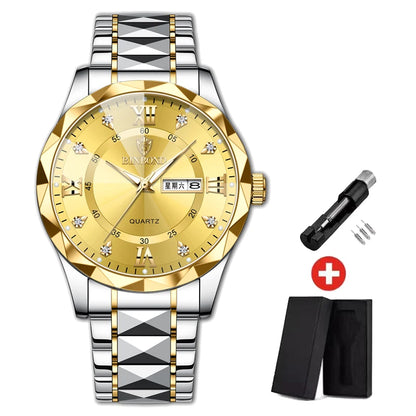 BINBOND Luxury watch for men, stylish design and practical functions