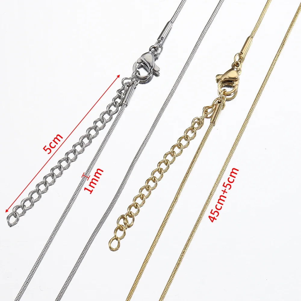 HIYEE Snake Chain Necklace for Pendants