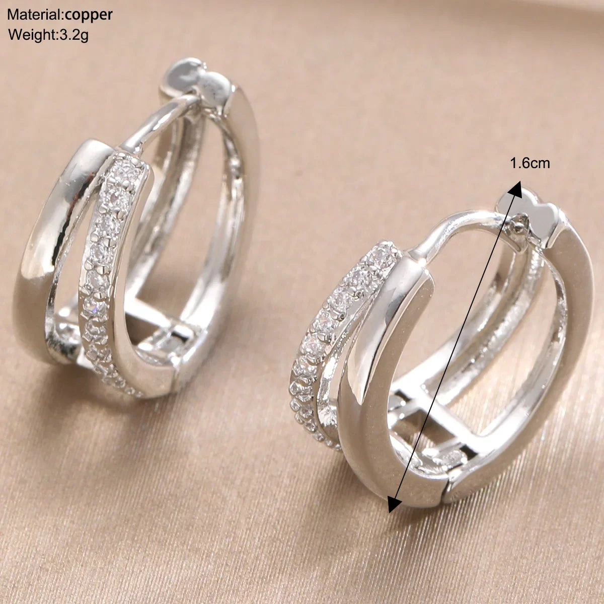 Steel hoop earrings for women