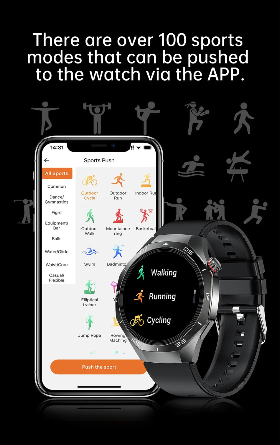 GT5 Pro GPS Smartwatch with AMOLED display, NFC payment function, health tracking