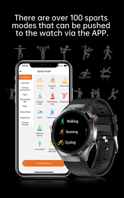GT5 Pro GPS Smartwatch with AMOLED display, NFC payment function, health tracking