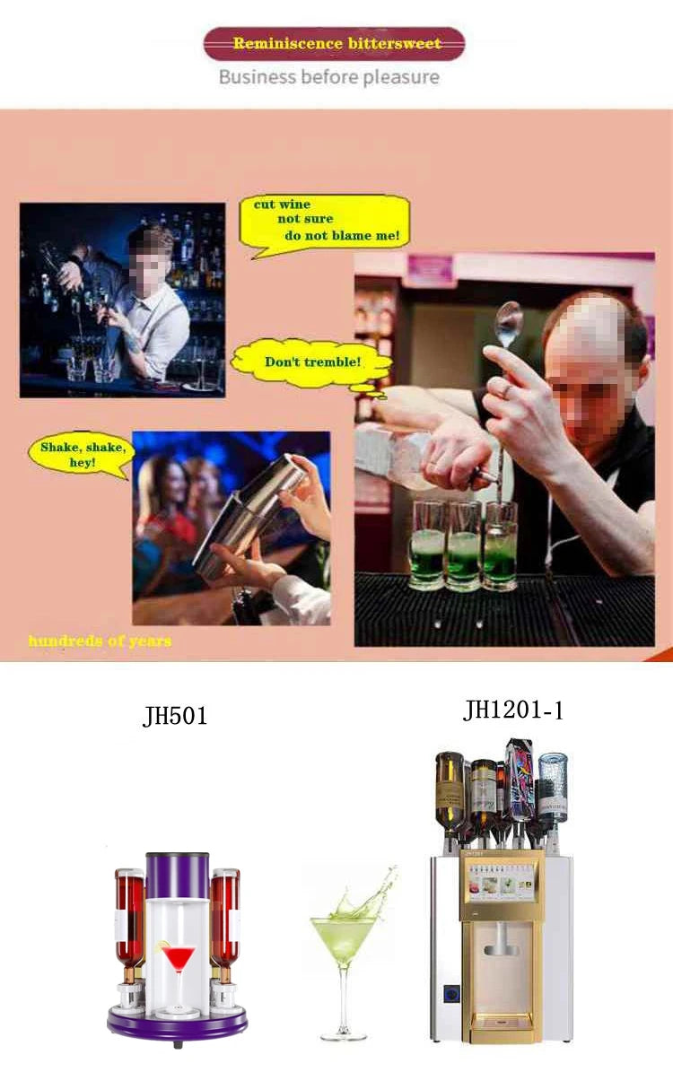 Smart cocktail machine, automatic bartender robot for restaurants and bars