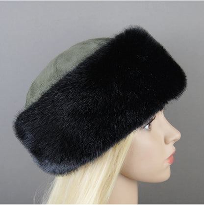 Women's luxury mink fur hat, available in different variations