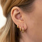 Steel hoop earrings for women