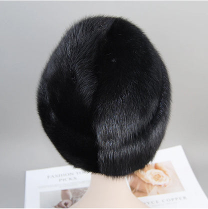 Genuine mink fur hat, luxury winter hat, unisex