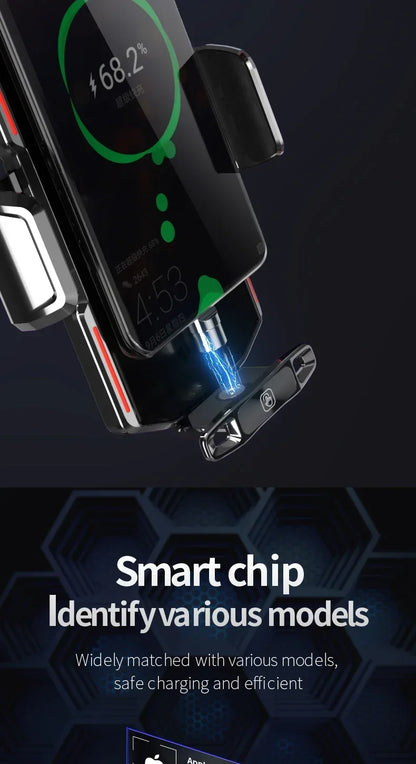 VIKEFON Langaton Autolaturi Magneettinen - Automaattinen Pikalataus iPhone & Samsung