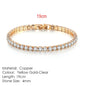 Tennis bracelet with zirconia stones, multi-colored sparkling design