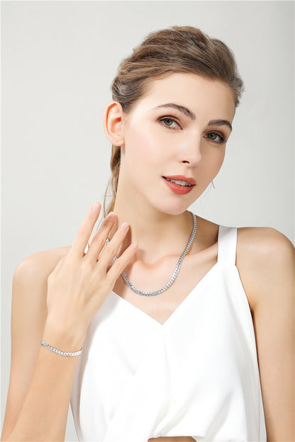 18K Kulta/Hopea 6mm Sideways kaulakoru miehille ja naisille, eri variaatioita