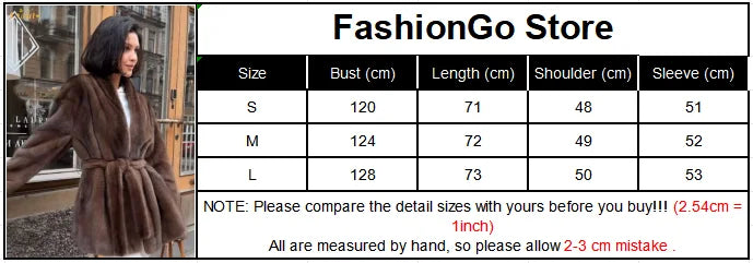 Luxurious faux fur coat for women, stylish lace trim detail