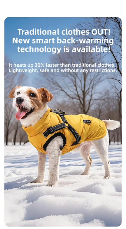 Warm dog winter coat for large dogs