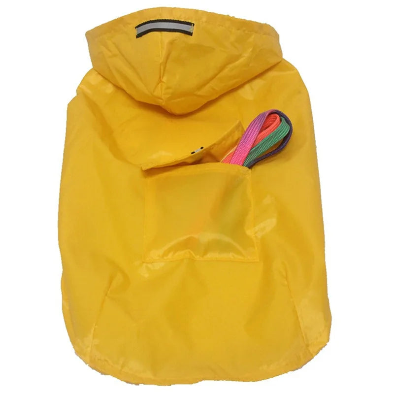 Dog raincoat, waterproof hoodie with reflective stripes, all sizes available