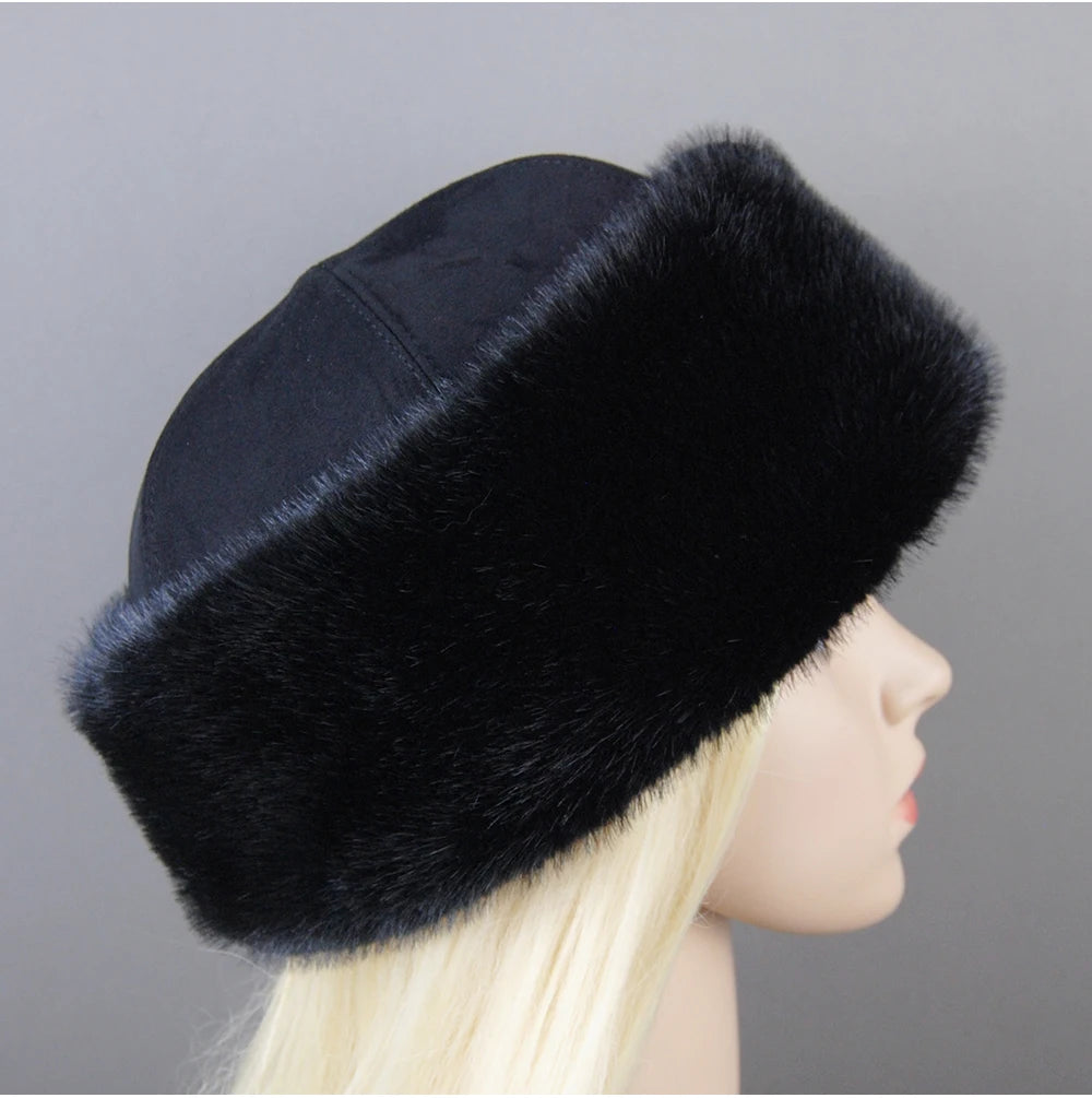 Women's luxury mink fur hat, available in different variations