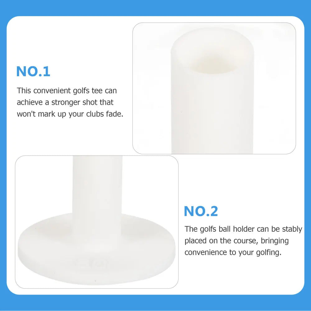 Silicone golf tees 5 pcs, flexible professional ball holders for practice