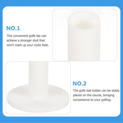 Silicone golf tees 5 pcs, flexible professional ball holders for practice