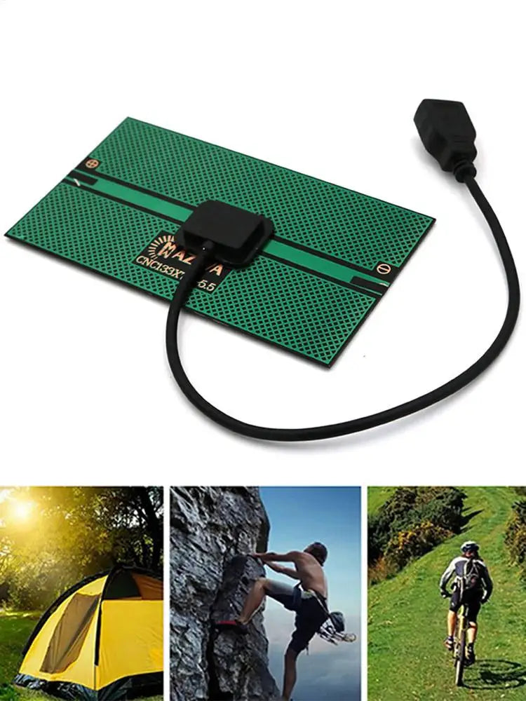 1.65W Kannettava Aurinkopaneeli 5.5V – Mini-aurinkopaneeli Ulkoiluun – Puhelin & Tabletti