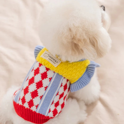 Dog warm knitted winter coat, cardigan style, all sizes