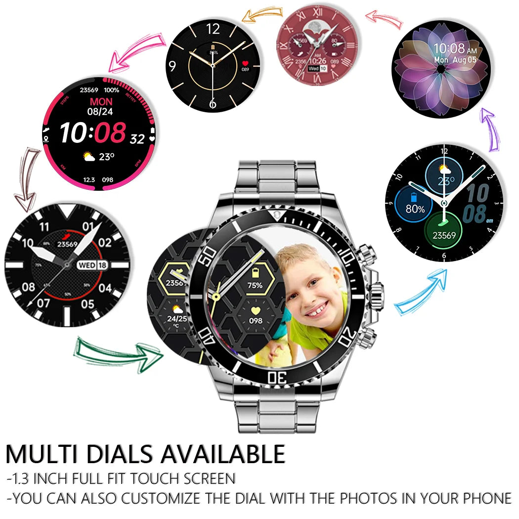 Smartwatch with the latest technology, AMOLED 1.3" and GPS exercise tracking, New 2025