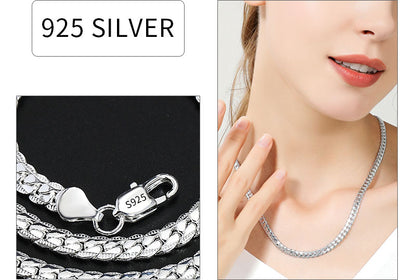 18K Kulta/Hopea 6mm Sideways kaulakoru miehille ja naisille, eri variaatioita