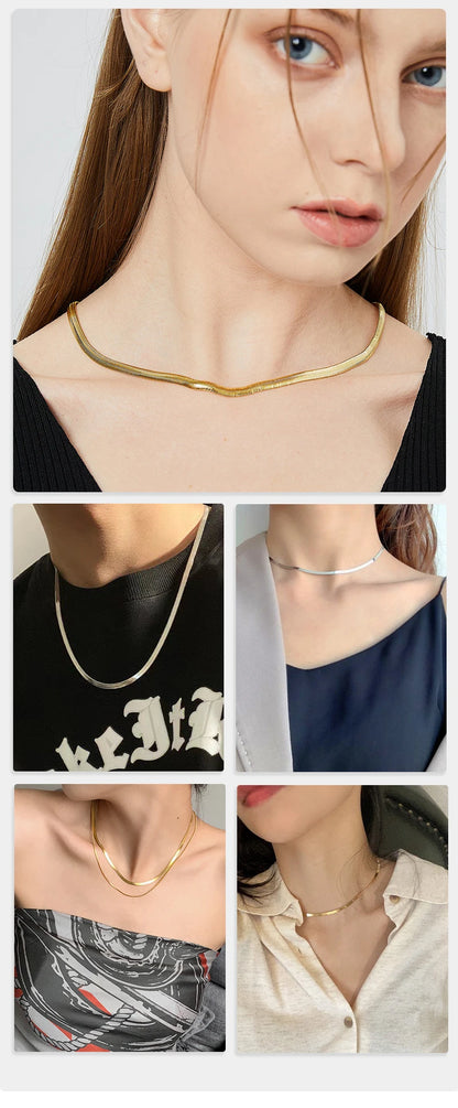 HIYEE Snake chain necklace, unisex design, available in different variations