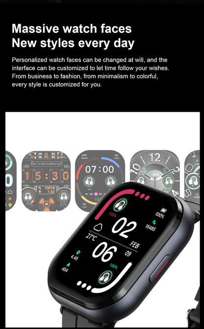 2-in-1 Smartwatch with wireless headphones, calls, health modes, sports modes, New 2025