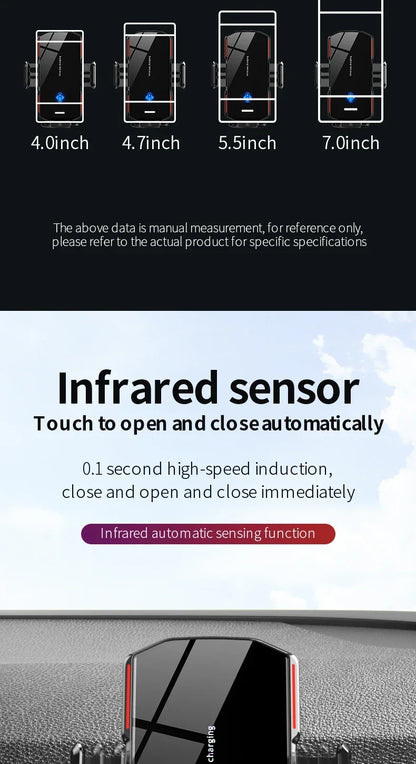 VIKEFON Langaton Autolaturi Magneettinen - Automaattinen Pikalataus iPhone & Samsung